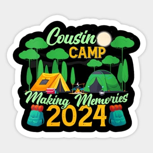 Womens Cousin Camp Making Memories Summer Vacation Family 2024 Sticker